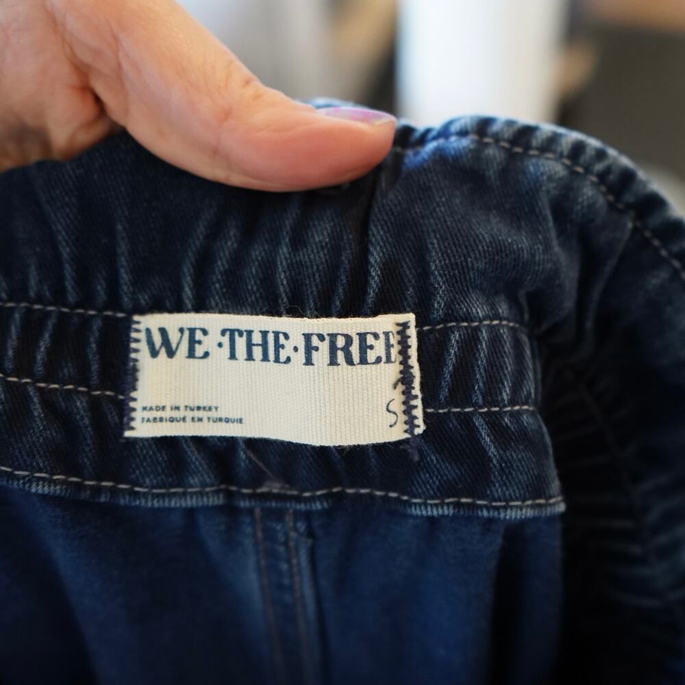 We The Free Amsterdam High-Rise Barrel Jeans Small Pull On Elastic Waist - Picture 4 of 8